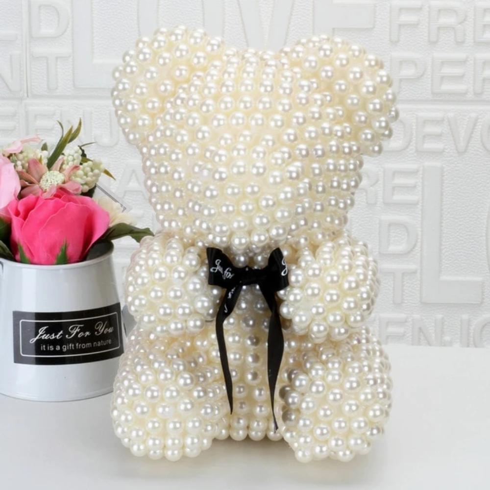 Pearl Enchanted Forever Rose Heart Teddy Bear (3 Colors)