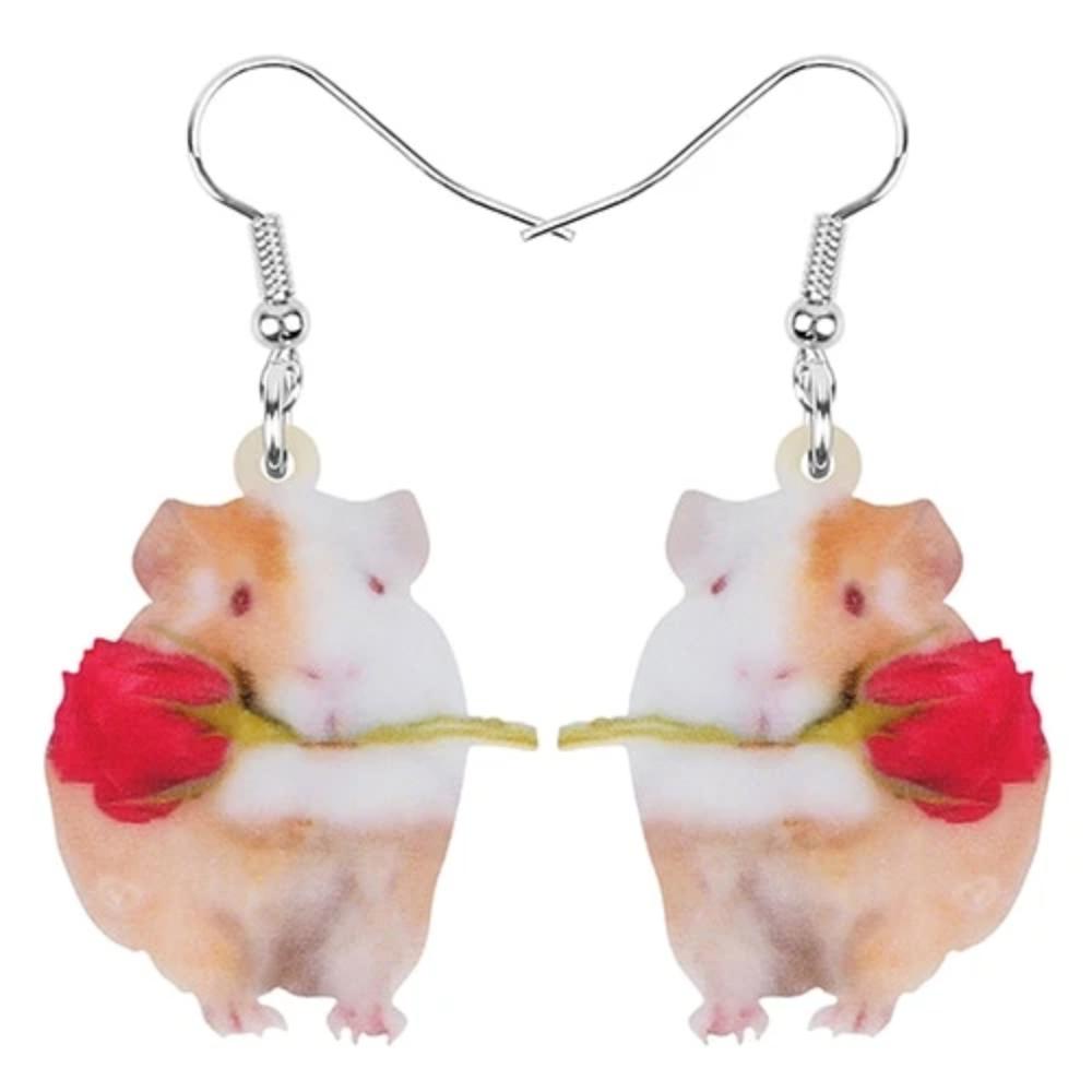 Cutest Guinea Pig Valentine Earrings