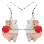 Cutest Guinea Pig Valentine Earrings