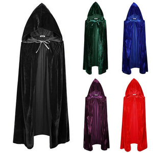 Renaissance Velvet Vampire Cloak (5 Colors) One Size Fits Most black Best Gift Shoppers 21st Century Purple Red Blue Green Black