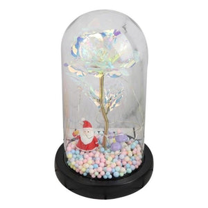 Rainbow Orbs Galaxy Enchanted Rose LED Glass Display (7 Designs)