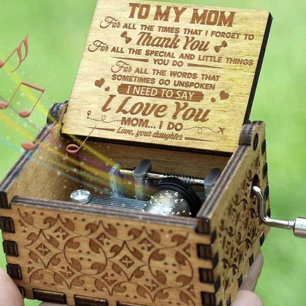 To Mom From Daughter - For All The Times I Forgot To Thank You I Love You - Engraved Music Box