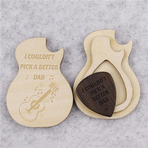 *Custom 2-4 weeks to make* Personalized Text - Wooden Guitar Picks & Box