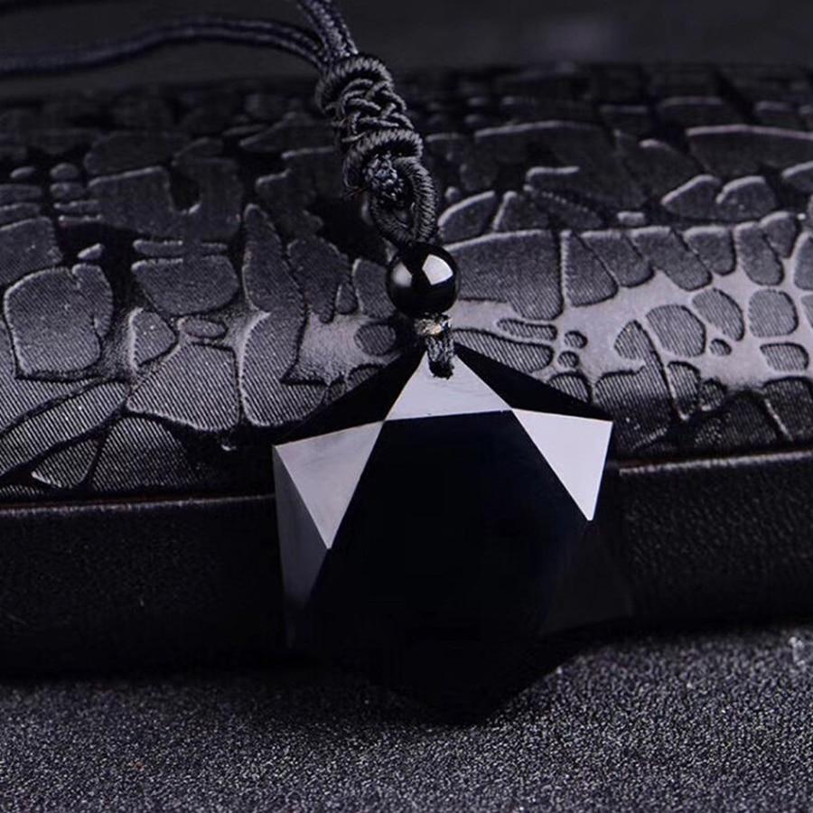 Obsidian Hexagram Necklace Protection Pendant (4 Options) 6 Sided Star of David