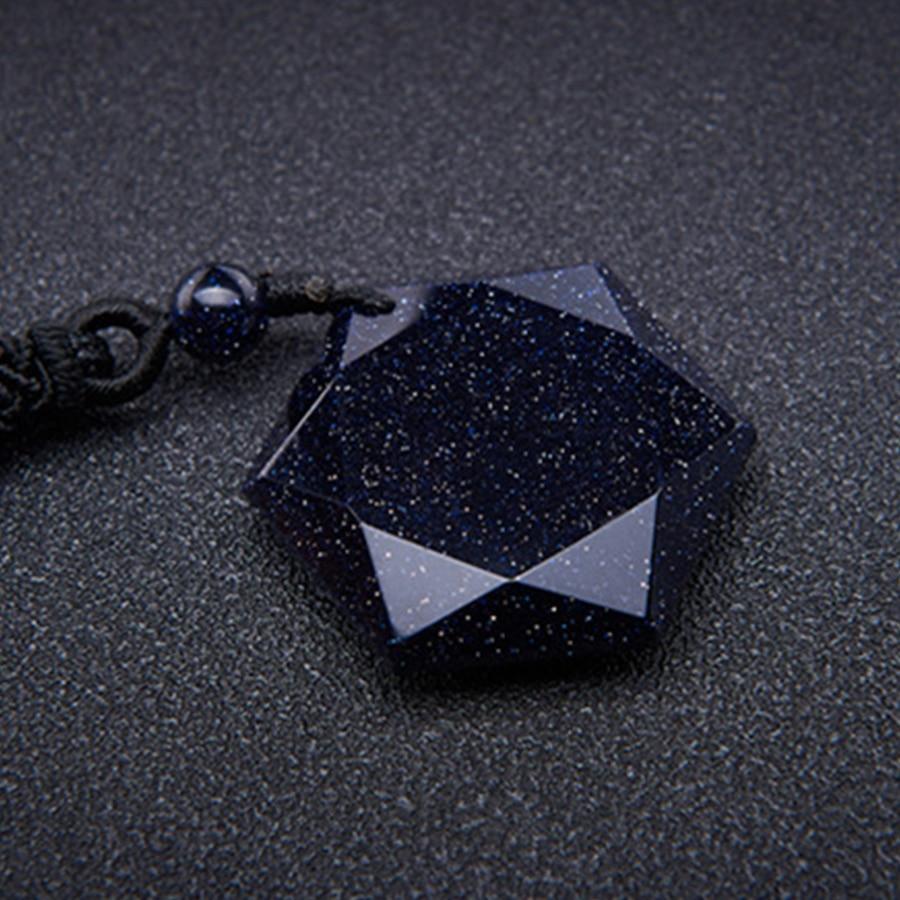 Obsidian Hexagram Necklace Protection Pendant (4 Options) 6 Sided Star of David