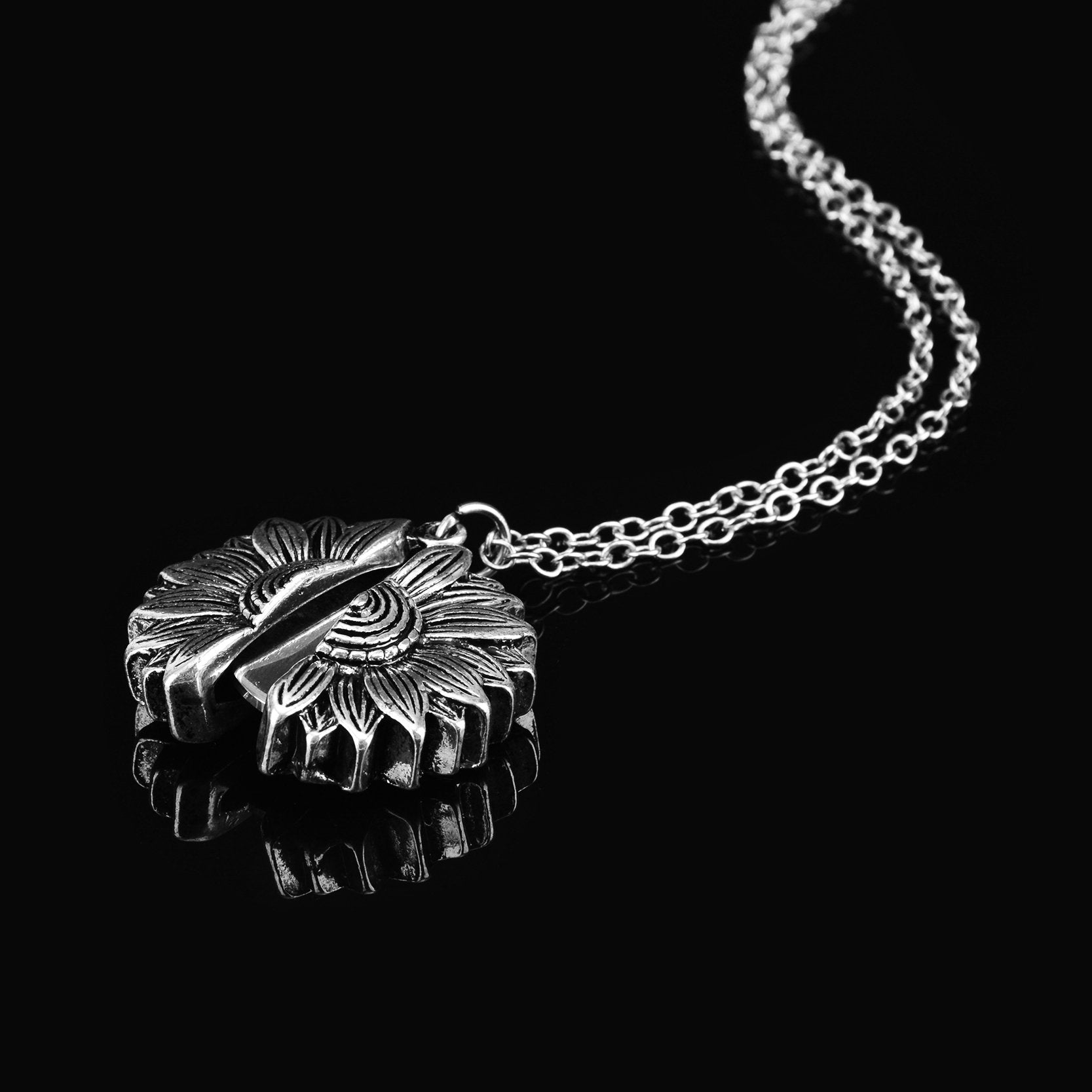 *Custom 2-4 weeks to make* I Love You To The Moon and Back Sunflower Pendant Necklace