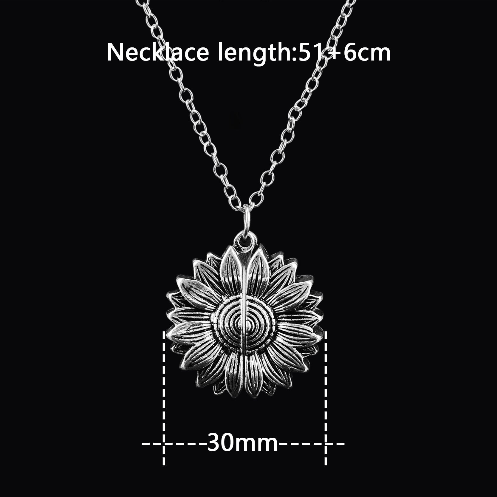 *Custom 2-4 weeks to make* I Love You To The Moon and Back Sunflower Pendant Necklace