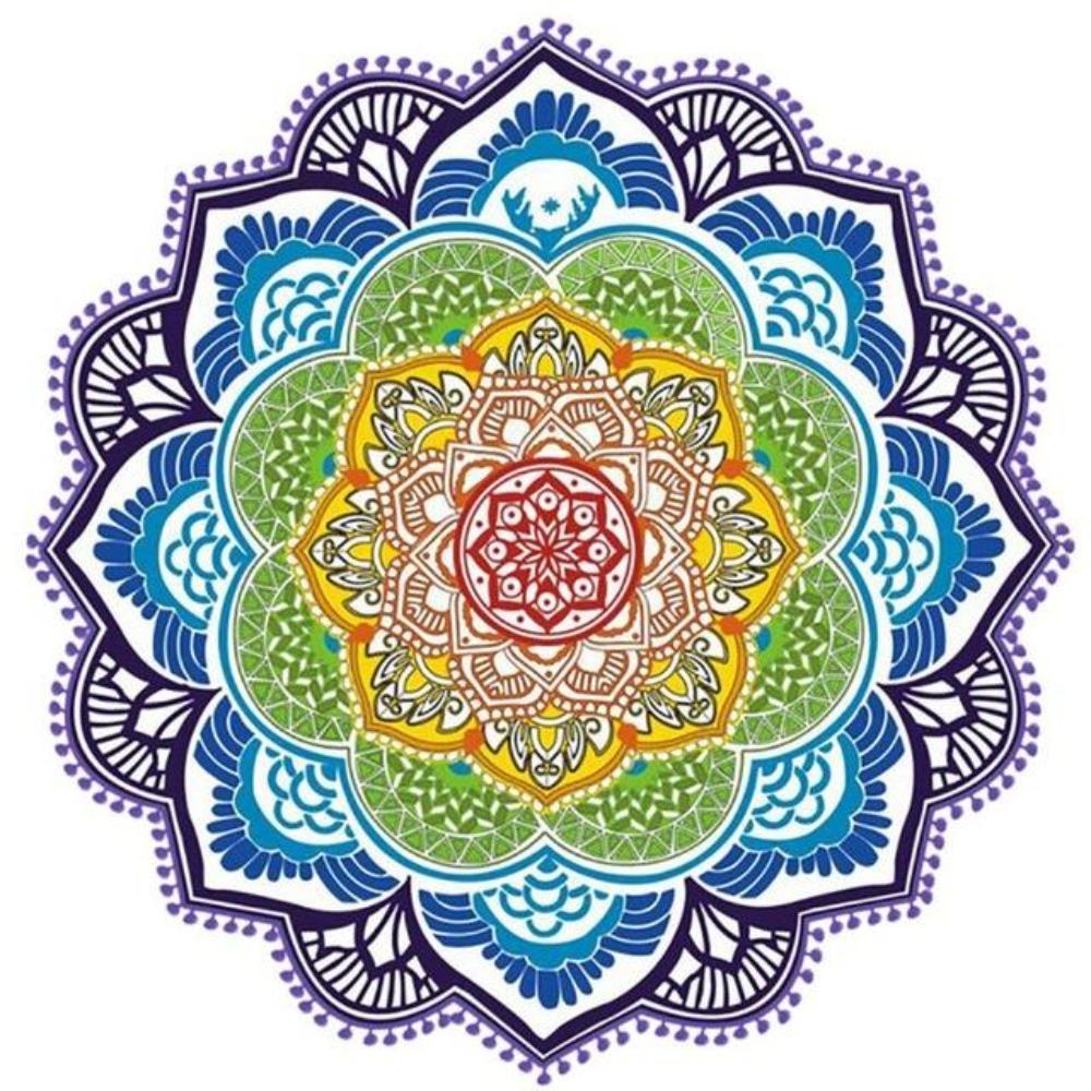 7 Color Chakra Mandala Tassel Tapestry Towel Carpet Blanket