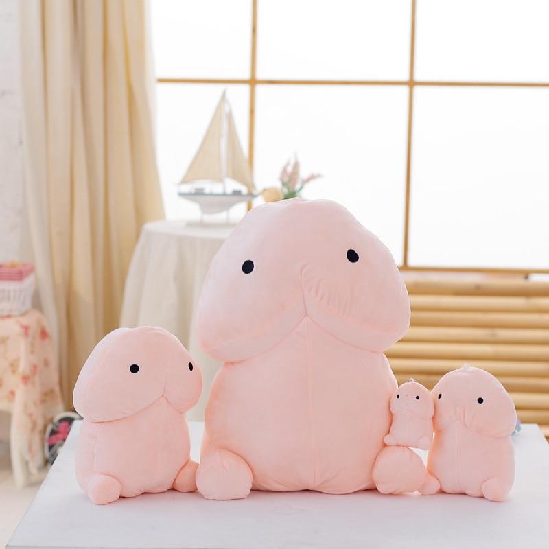 Kawaii Ding Ding Pillow Plush 3D Stuffed Animal (Pink or Brown) 3 Sizes