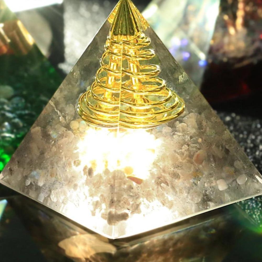 Orgonite Pyramid Chakra Copper Energy Meditation 50mm Stone