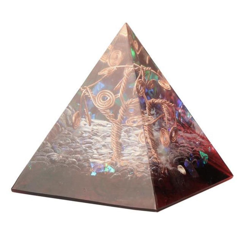 Orgonite Pyramid Chakra Copper Energy Meditation 50mm Stone