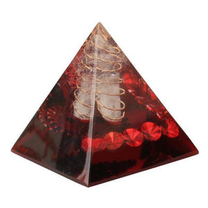 Orgonite Pyramid Chakra Copper Energy Meditation 50mm Stone