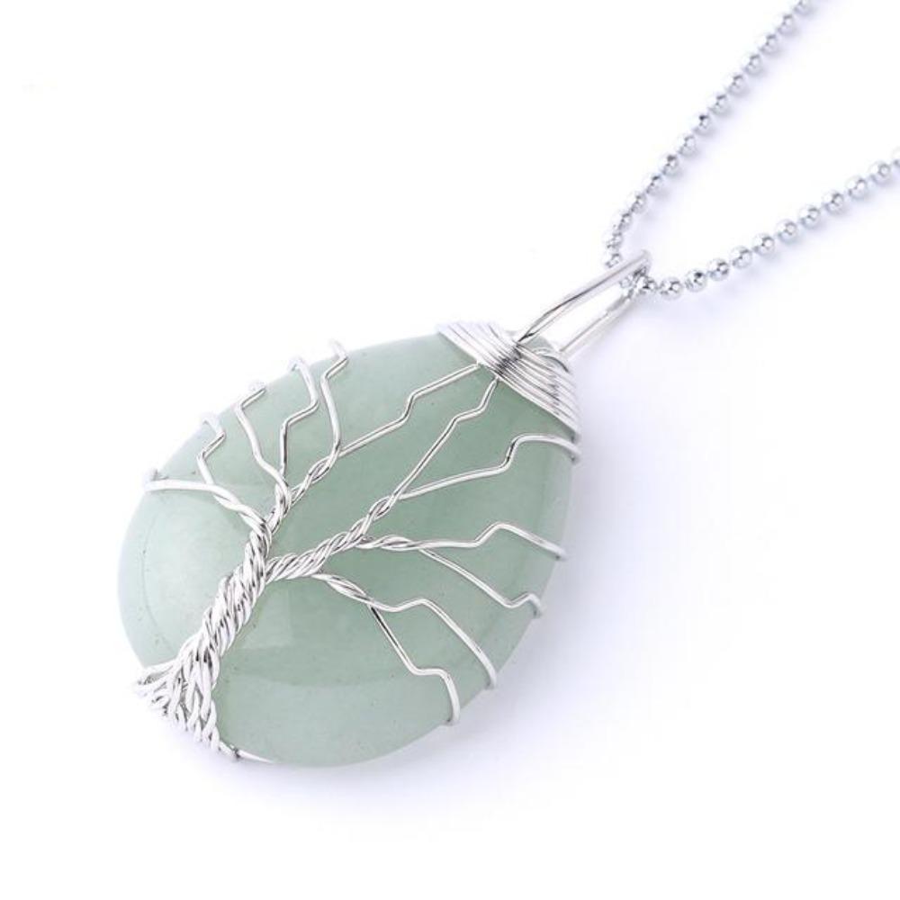 Tree of Life Natural Stone Reiki Necklace (20 Designs)
