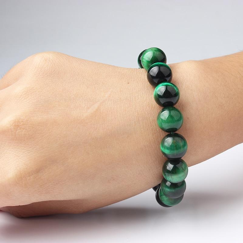 Tigers Eye Bracelet for Stress Relief & Wealth Attraction (6 Colors & 4 Sizes) Green Red Pink Yellow Blue