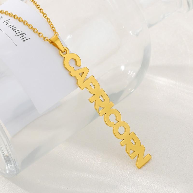 Astrology Zodiac Necklace Pendant Horoscope Constellations (12 Designs) Gold, Rose Gold or Silver