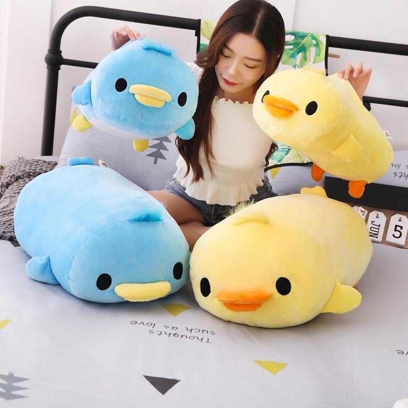 Duck Pillow Plush 3D Stuffed Animal (Yellow or Blue) 40 or 50cm