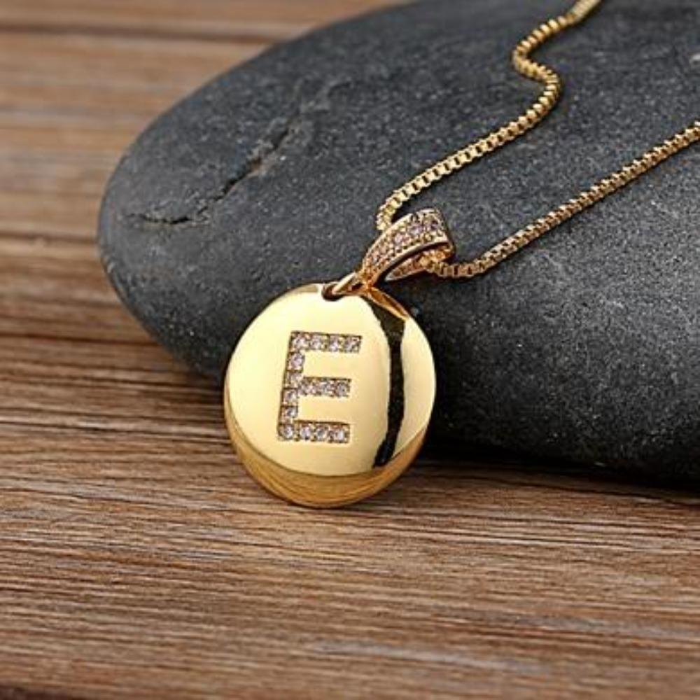 Gold Charm Personalized Letter Initial Custom Necklace