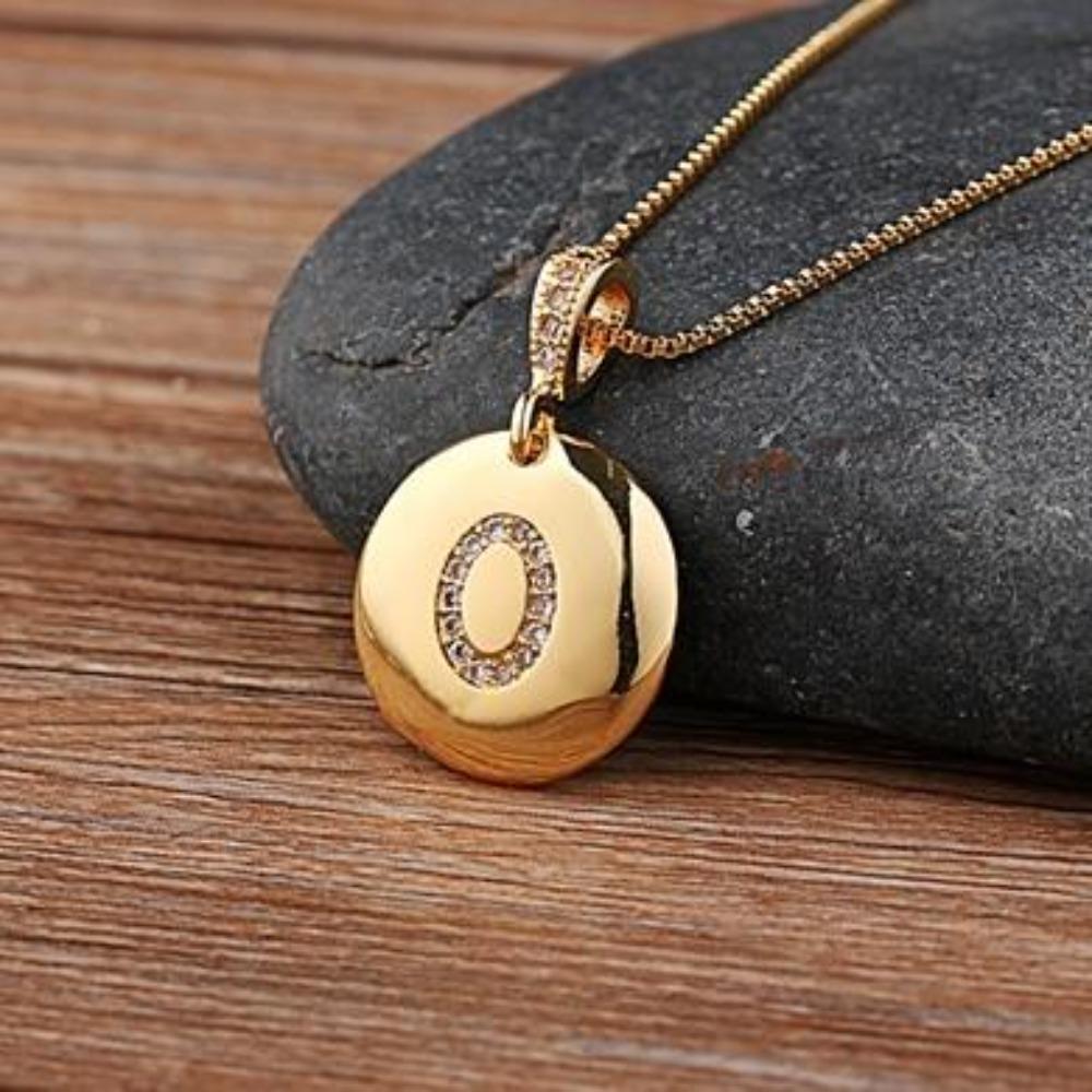 Gold Charm Personalized Letter Initial Custom Necklace