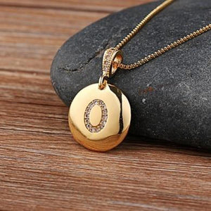Gold Charm Personalized Letter Initial Custom Necklace