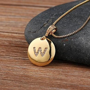 Gold Charm Personalized Letter Initial Custom Necklace