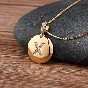 Gold Charm Personalized Letter Initial Custom Necklace