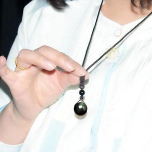 Obsidian Rainbow Eye Necklace Protection Pendant (4 Sizes)