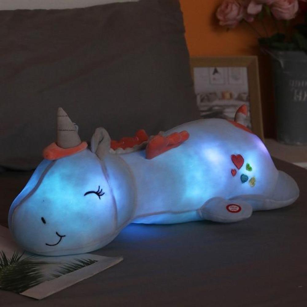 Light Up Glow Unicorn Pillow Plush 3D Stuffed Animal (3 Colors) 60cm