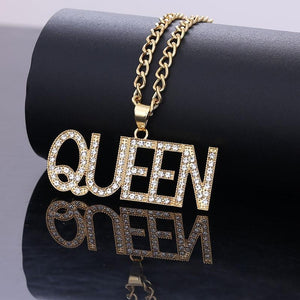 Royal Ice King or Queen Chain Necklace Pendant
