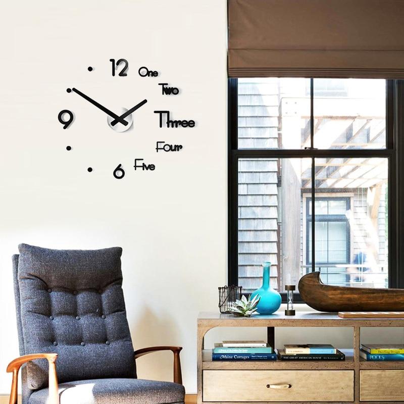 Self Adhesive Quartz Wall Clock (3 Colors/2 Sizes)