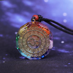 Orgonite Pendant Om Chakra Energy Meditation Necklace Bar
