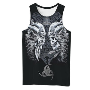 Viking Tank Top Shirt (13 Designs) S -5XL Norse God Odin Raven Wolf