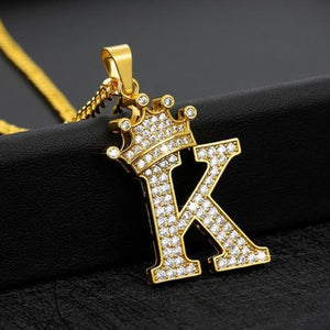 Royal Ice Personalized Letter Initial Custom Necklace