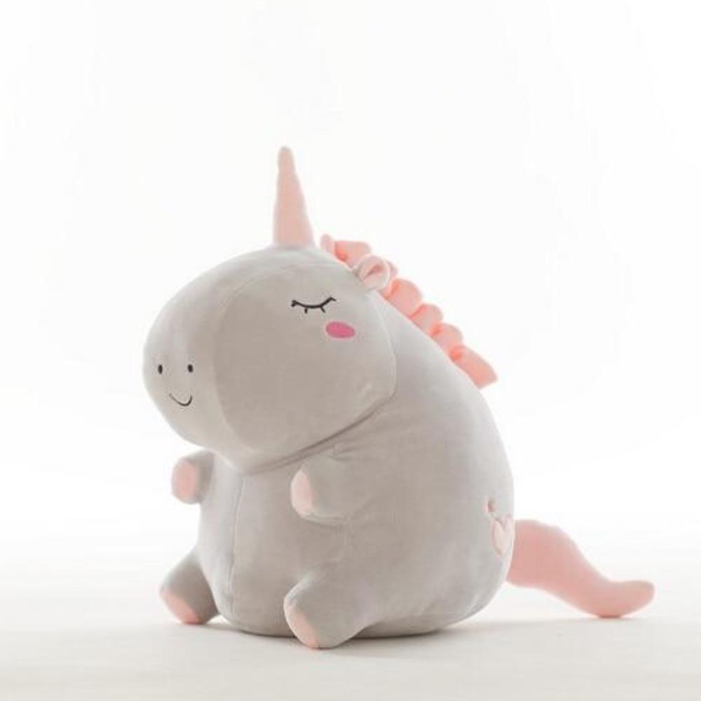 Chunky Unicorn Pillow Plush 3D Stuffed Animal (2 Colors) 25cm