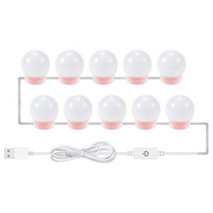 LED Makeup Vanity Lights USB Powered (Self Adhesive or Suction Cup) EZ Stick
