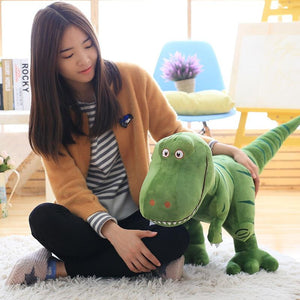 T Rex Dinosaur Pillow Plush 3D Stuffed Animal (Green or Grey) 4 Sizes