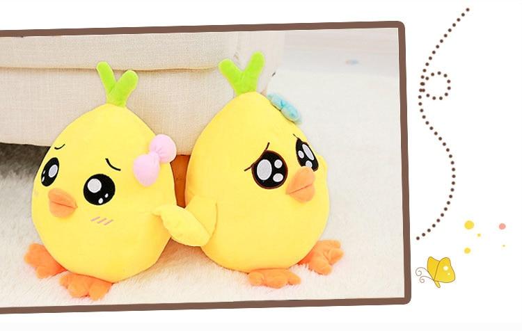 Kawaii Chicken Chick Pillow Plush 3D Stuffed Animal (4 Sizes & 6 Emoji Designs)