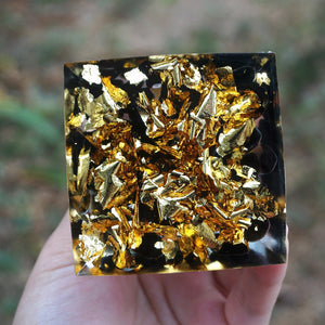 Orgonite Obsidian Pyramid Tiger Eye Crystal Sphere Reiki Healing Meditation