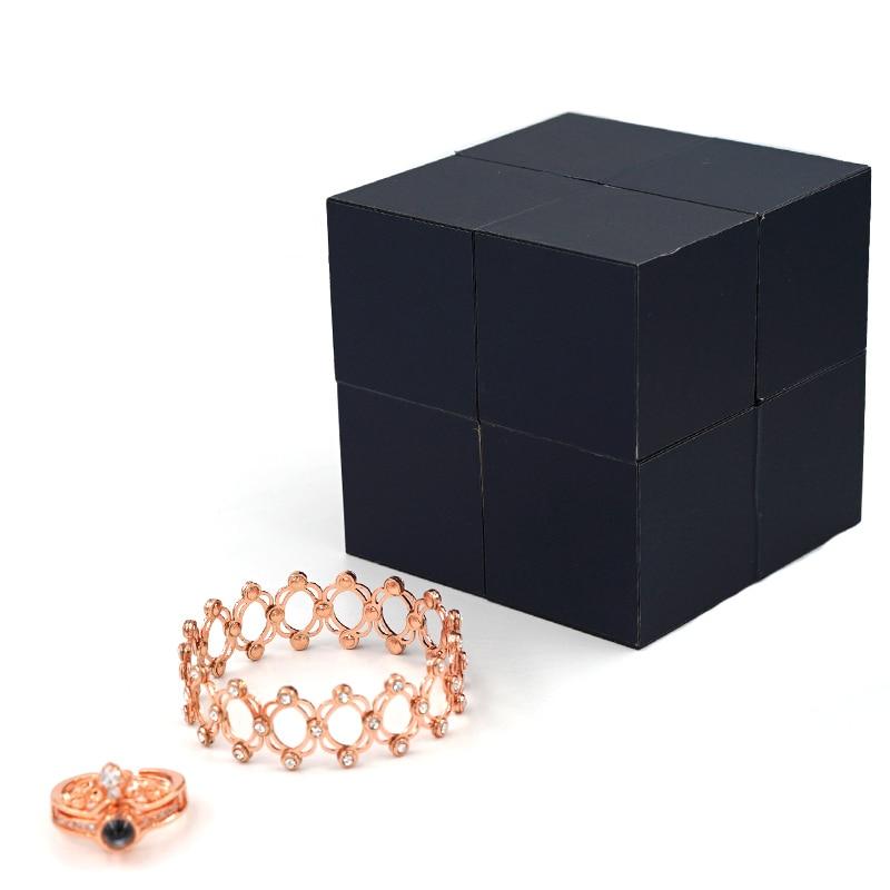 "I Love You" 100 Language Micro Projection Ring 2 in 1 Magic Expanding Bracelet With Infinity Gift Box