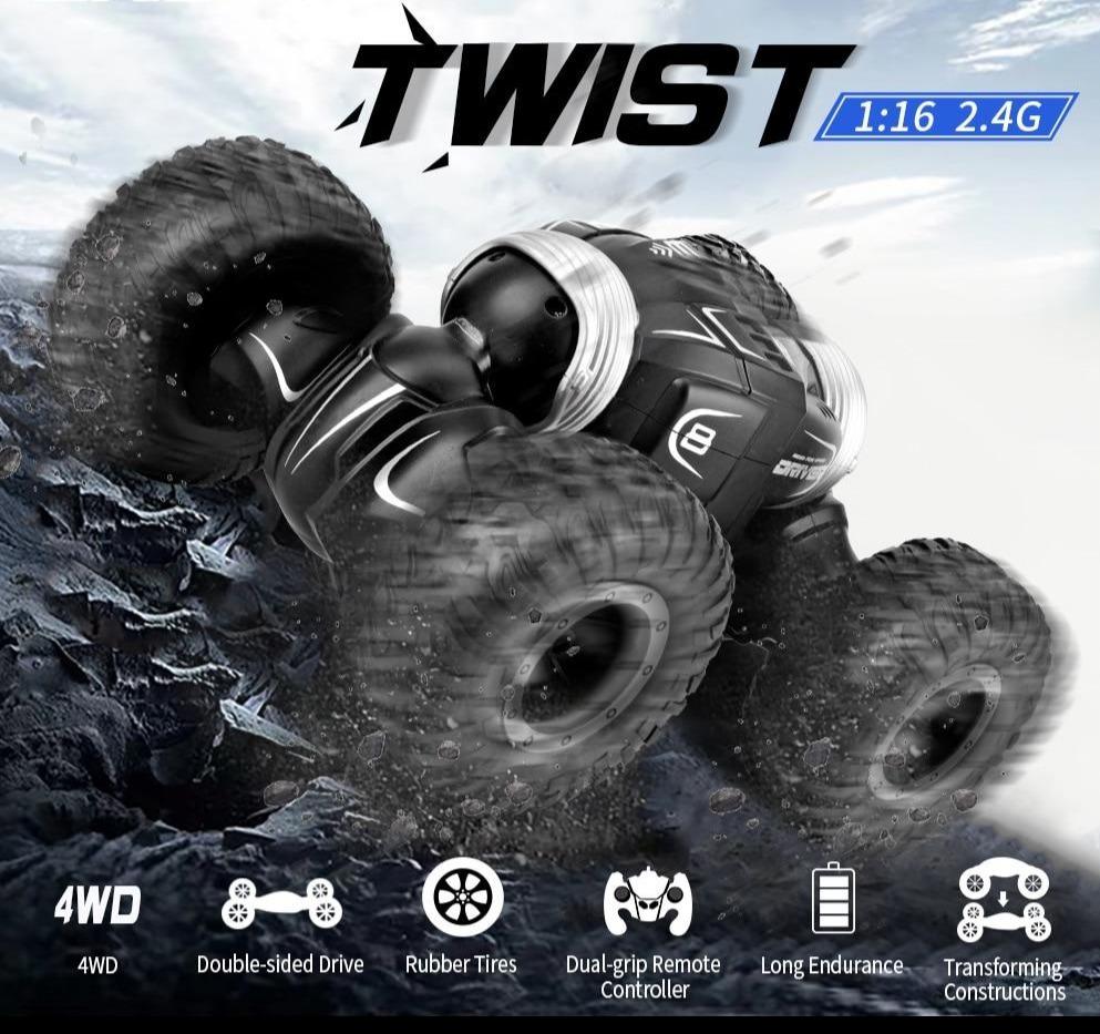 Twist Side Winding Drifting All Terrain Reversible Stunt RC Car (3 colors)