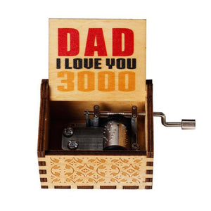 Dad I Love You 3000 - Engraved Music Box