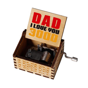 Dad I Love You 3000 - Engraved Music Box