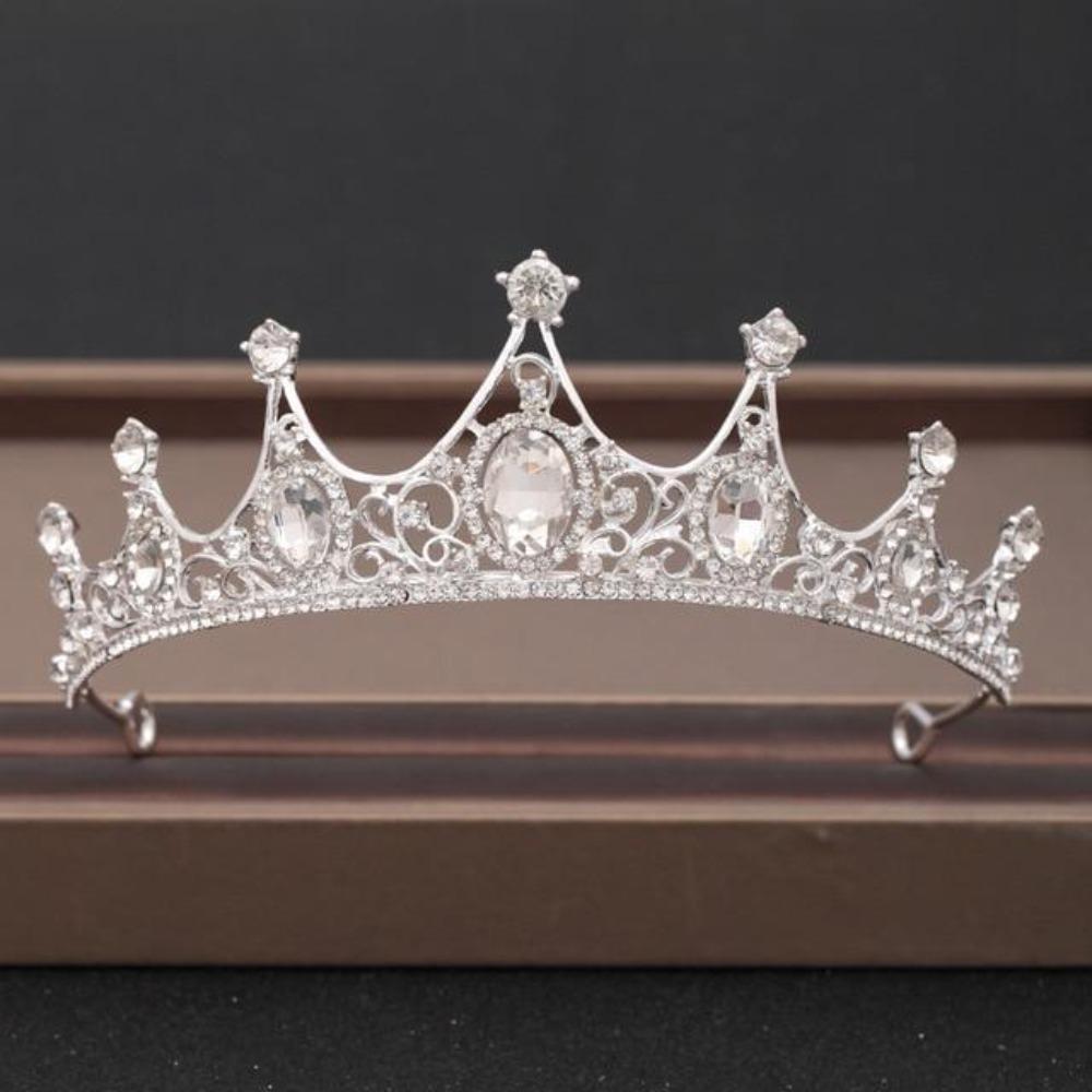 Rhinestone Crown Tiara Headpiece (31 Designs)