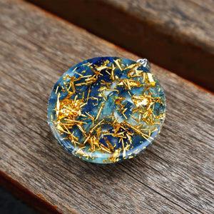 Orgonite Pendant Kyanite Natural Crystal Stone EMF Healing Necklace Protection