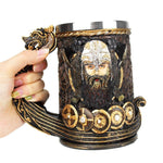 Viking Drakkar Tankard Nordic God Odin Coffee Beer Mug