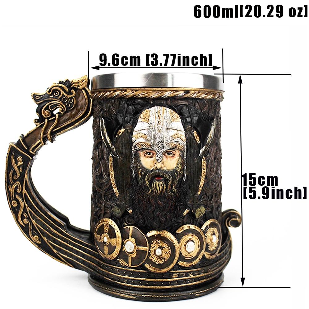 Viking Drakkar Tankard Nordic God Odin Coffee Beer Mug