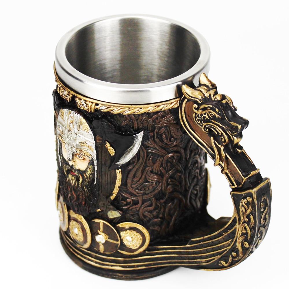 Viking Drakkar Tankard Nordic God Odin Coffee Beer Mug
