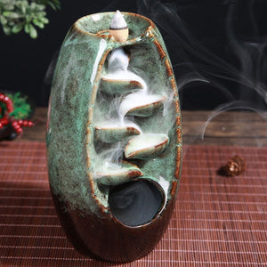 Mystic Mountain River Down Flow Draft Incense Burner (6 Colors) New Colors