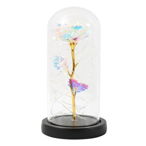 Multi-Color Rainbow Orbs Galaxy Enchanted Rose LED Glass Display (10 Designs)
