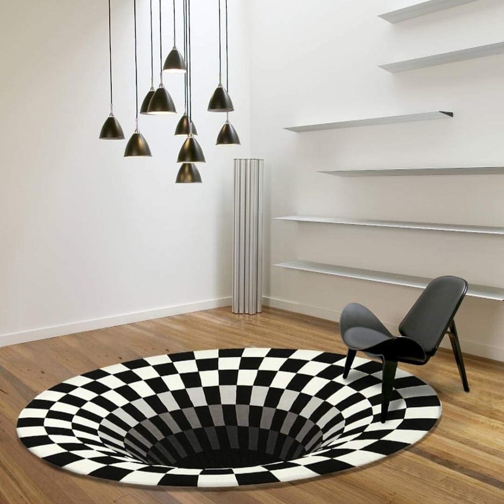 3D Vortex Portal Carpet Optical Illusion (5 Sizes)