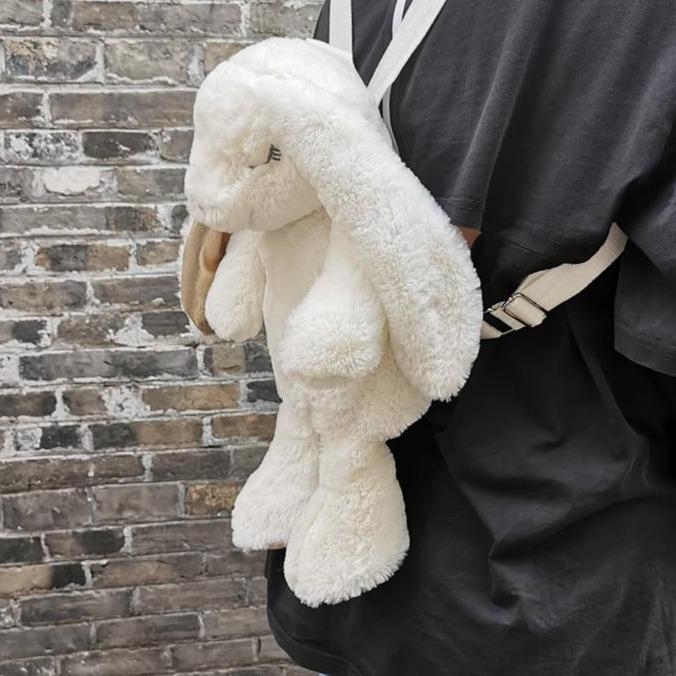 Bunny Rabbit Plush Backpack 3D Stuffed Animal 40cm